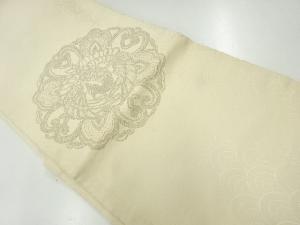 アンティーク　相良刺繍鳳凰模様袋帯（材料）